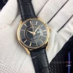 Omega Chronometer officially certified Replica Watches Rose Gold Black Face